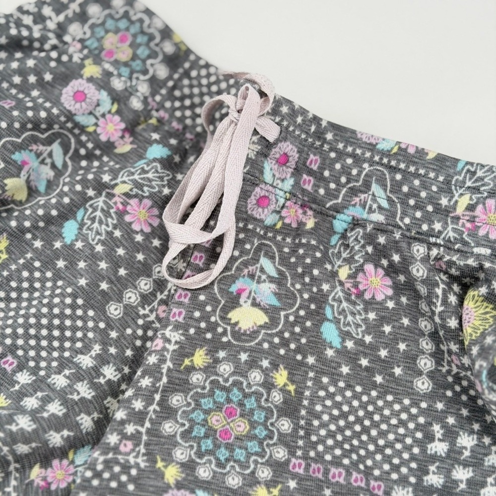 Secret Treasures Floral Sleep Shorts Gray Boho Lounge Size S